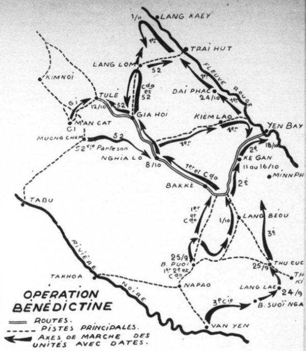 Map 2 Operation Benedictine 1947 Tonkin